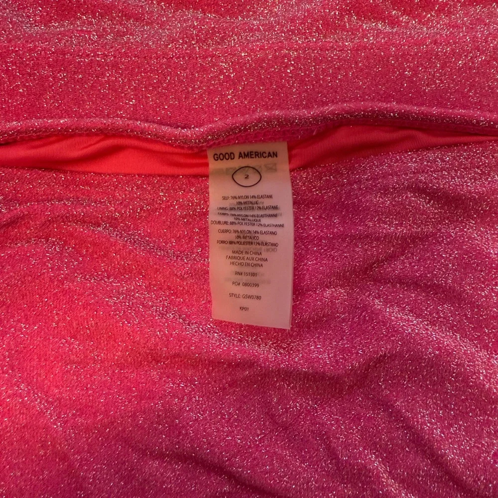 Good American Glittery Pink Bikini Bottom - Picture 3 of 4